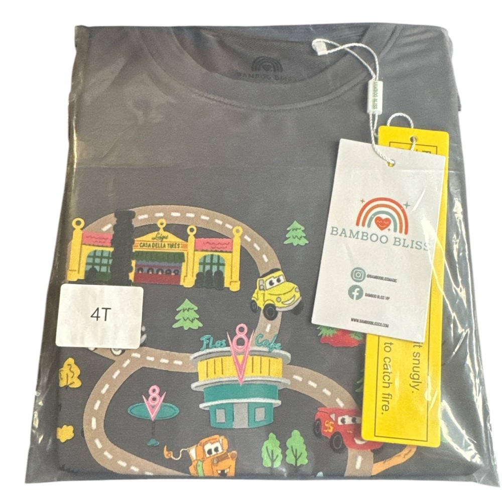 Bamboo Bliss French Terry‎ Bamboo long sleeve shirt, Cars, 4T